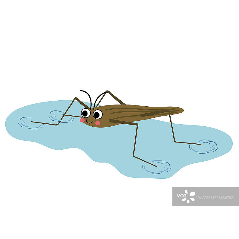 水黾动物卡通角色图片素材