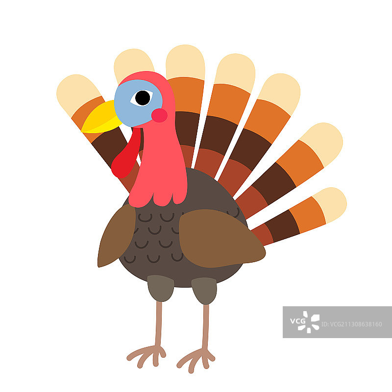 卡通火鸡鸟动物角色图片素材