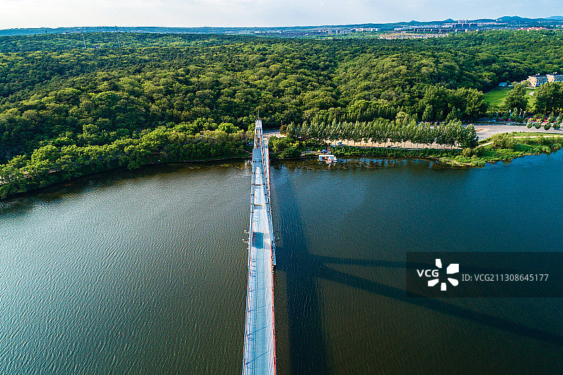 航拍沈阳鸟岛风光图片素材