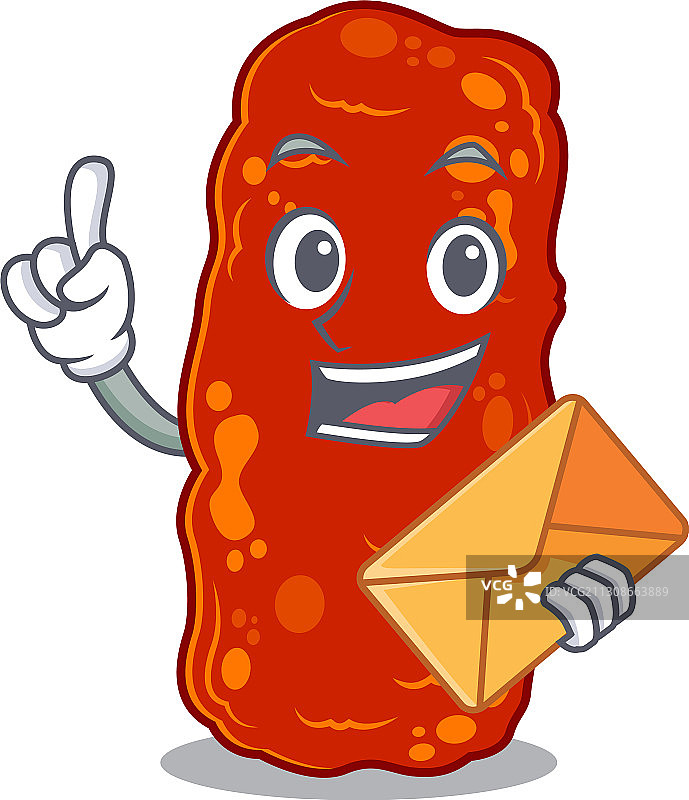 快乐不动杆菌卡通吉祥物设计图片素材