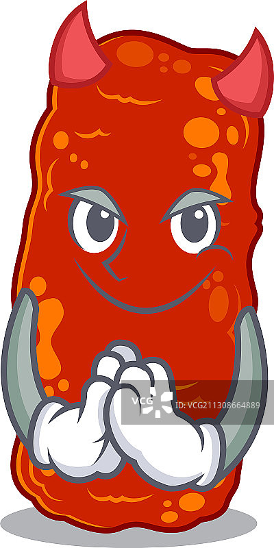 打扮成卡通恶魔的不动杆菌图片素材