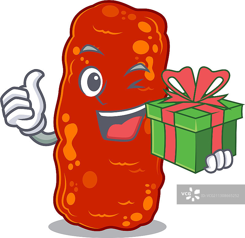 笑容满面的不动杆菌卡通角色图片素材