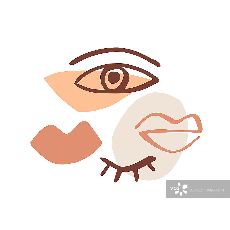 现代抽象人眼构图图片素材