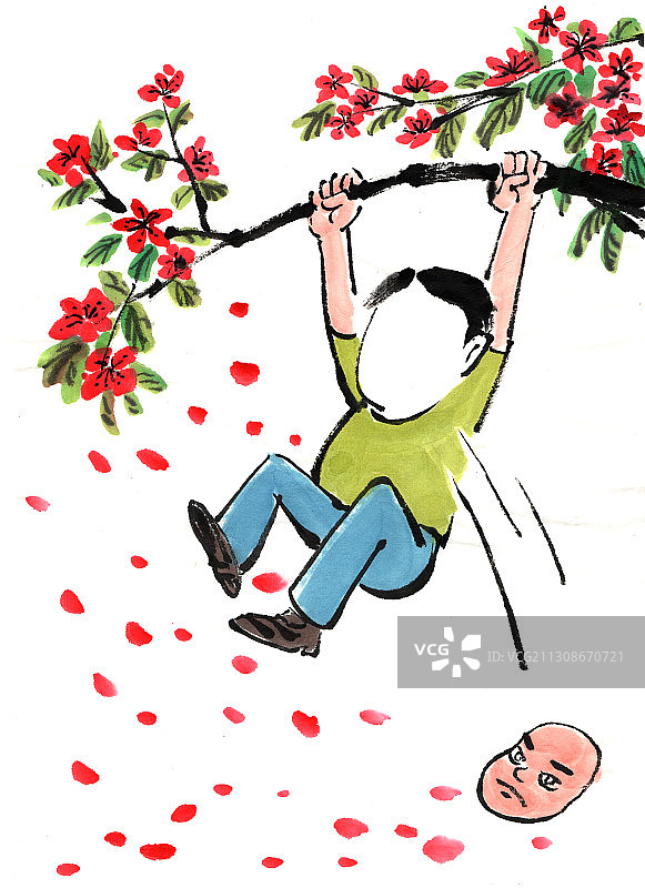 插画：摇啊摇图片素材