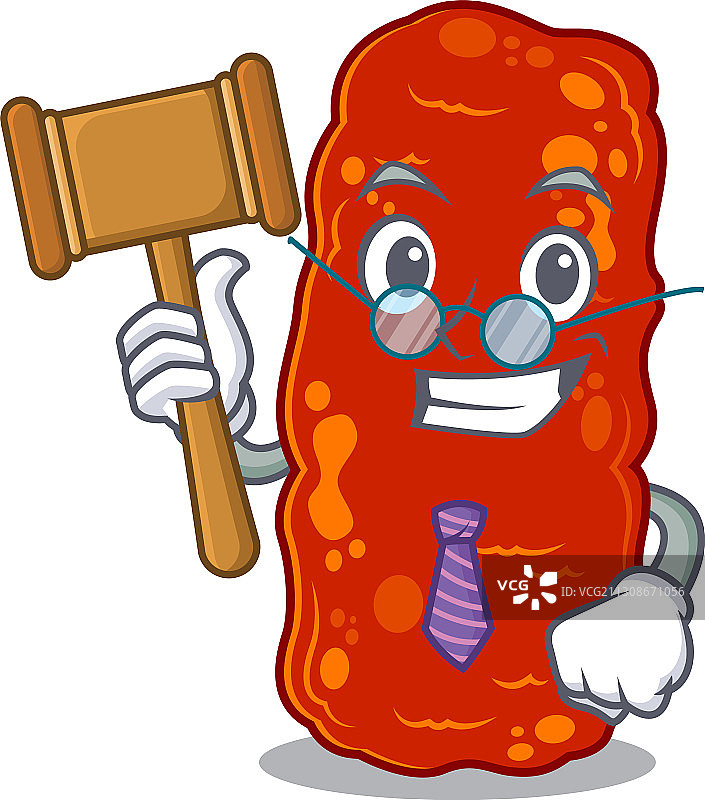 简朴的法官不动杆菌卡通形象图片素材