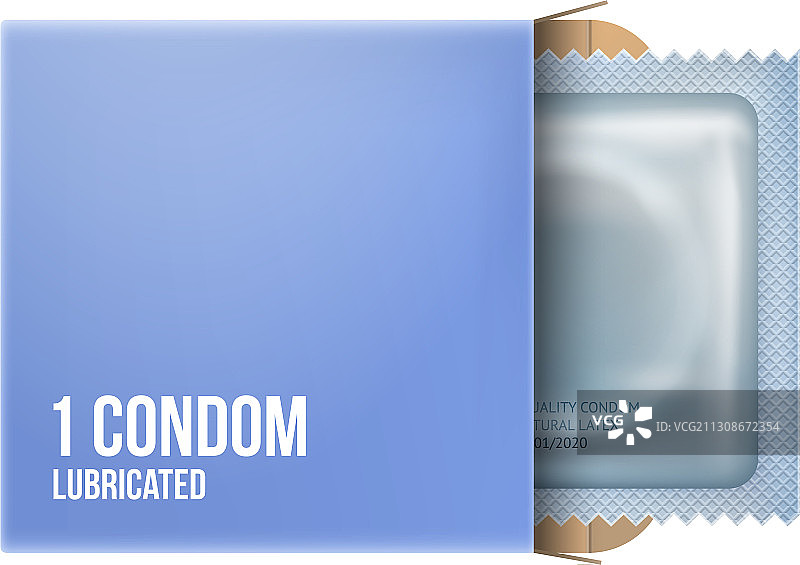 白色或透明背景中的包装避孕套图片素材