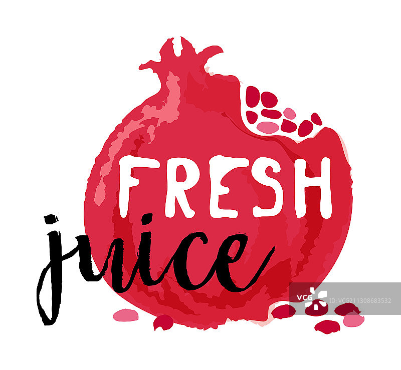 石榴水果标签和贴纸图片素材