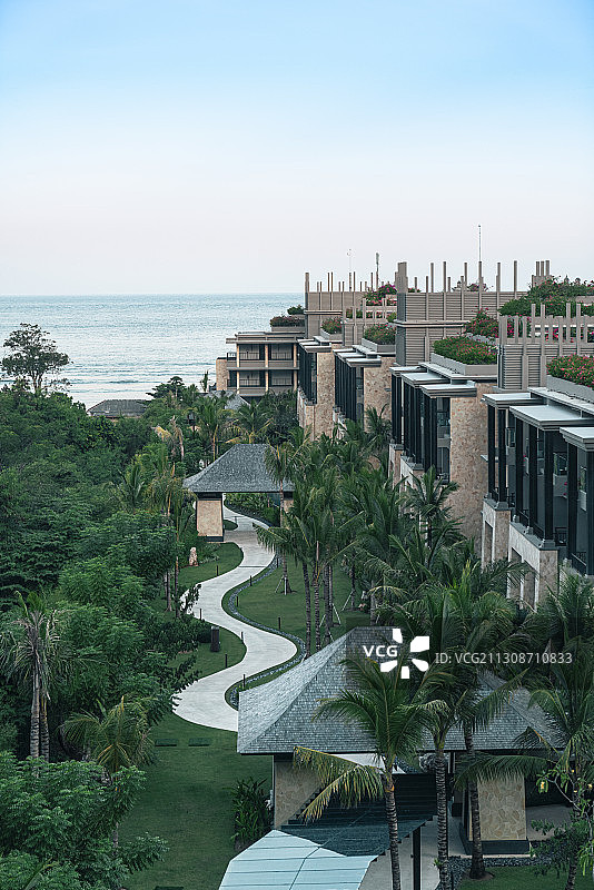 印度尼西亚巴厘岛海边度假酒店图片素材