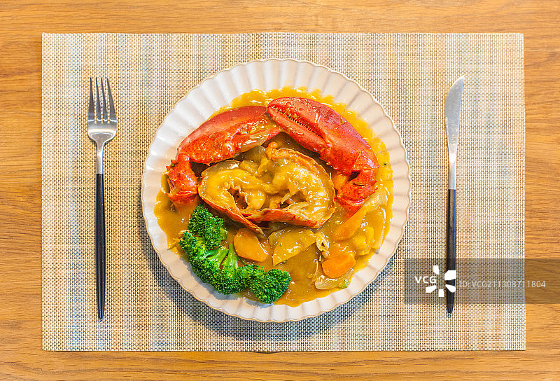 咖喱龙虾图片素材