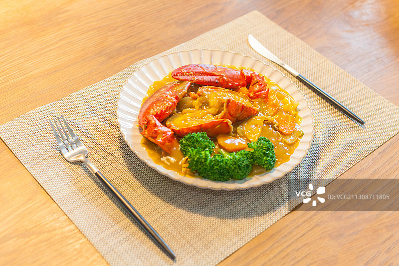 咖喱龙虾图片素材