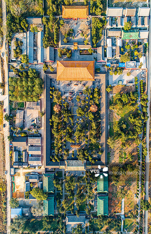 河南郑州登封中岳庙航拍图片素材