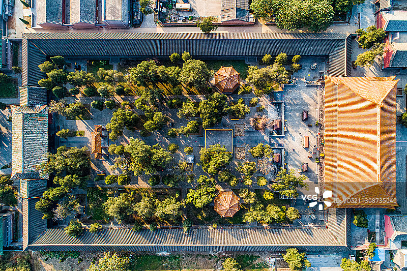 河南郑州登封中岳庙航拍图片素材