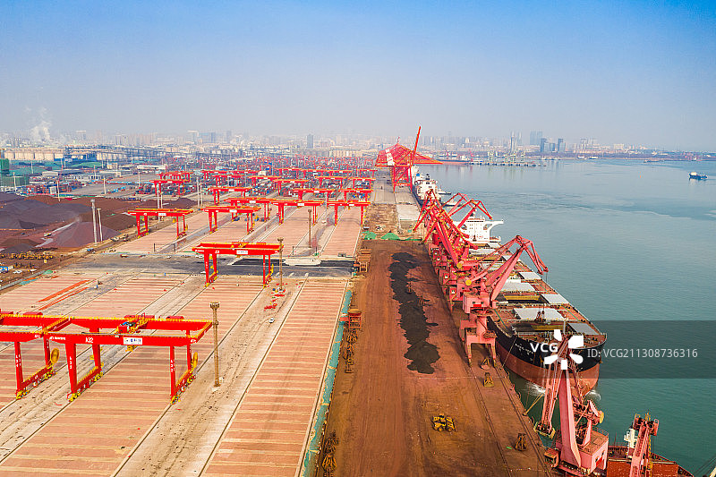 日照港 稀土航运 稀土堆场图片素材