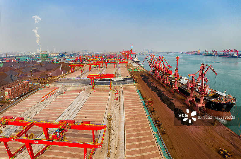 日照港 稀土航运 稀土堆场图片素材