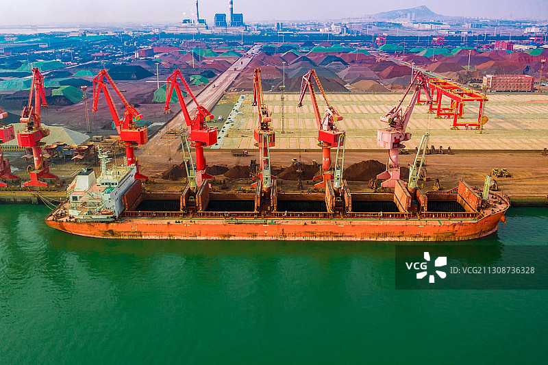 日照港 稀土航运 稀土堆场图片素材