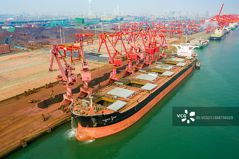 日照港 稀土航运 稀土堆场图片素材