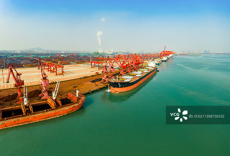 日照港 稀土航运 稀土堆场图片素材