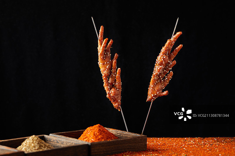 烤鸡爪图片素材