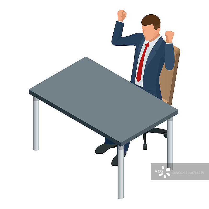 2.5D书写状态的商务人士图片素材