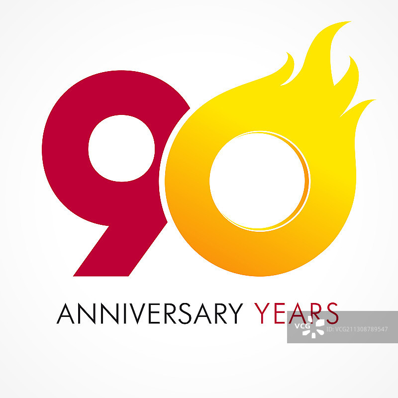 90周年火焰标志图片素材