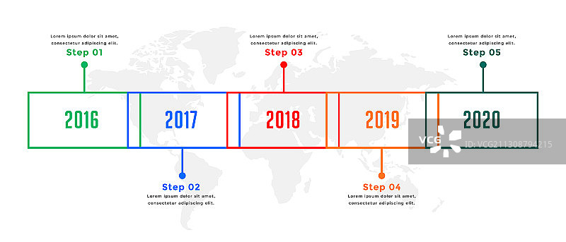 年度商业时间线信息图表图片素材