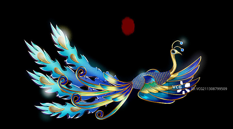 古风首饰配饰插画图片素材