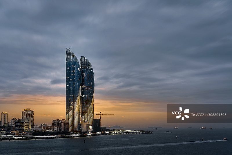 厦门地标性建筑城市风光图片素材