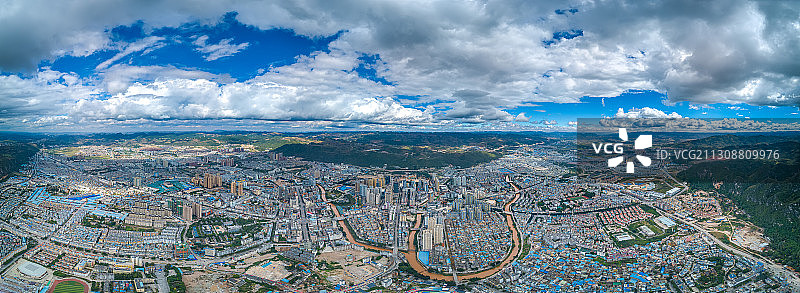 云南文山州全景图片素材