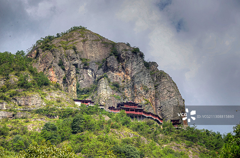 浙江建德大慈岩悬空寺图片素材