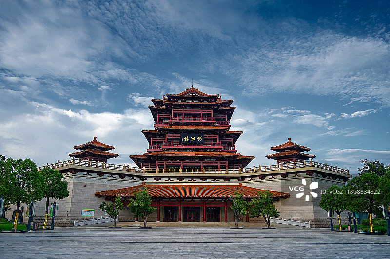 彭祖楼+江苏省徐州市云龙区淮海文博园彭祖楼图片素材
