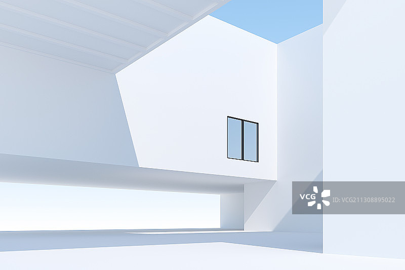 3D现代简洁抽象空间背景图片素材