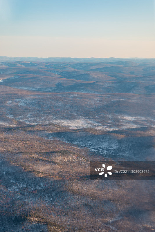 航拍大兴安岭 加格达奇 漠河 航拍东北雪景图片素材