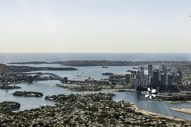 澳大利亚悉尼海滨城市高角度景观图片素材