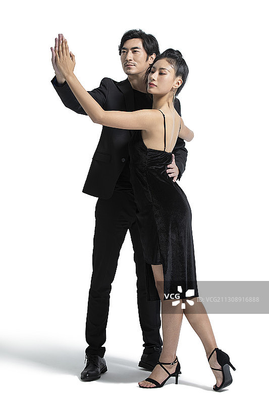 时尚情侣跳双人舞图片素材