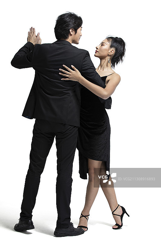 时尚情侣跳双人舞图片素材