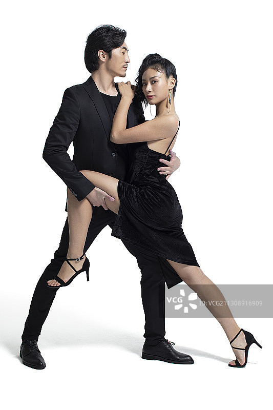 时尚情侣跳双人舞图片素材