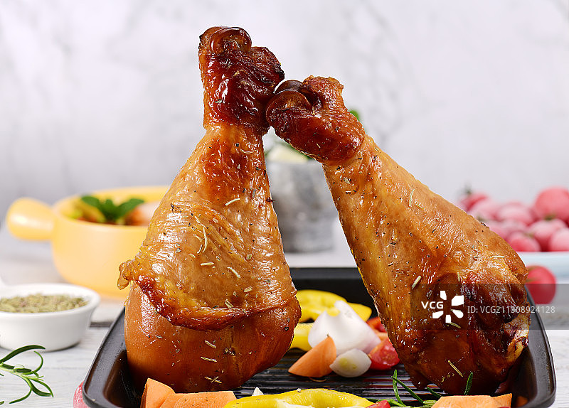 香烤火鸡腿图片素材