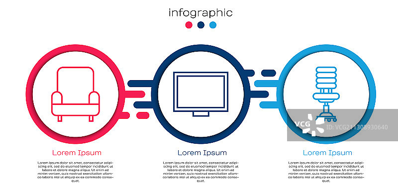 扶手椅、桌上相框线条合集图片素材