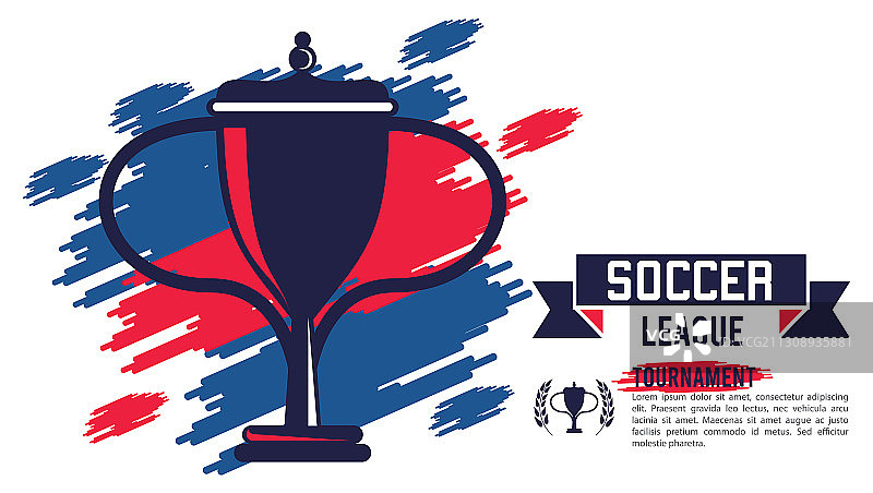足球联赛奖杯海报图片素材