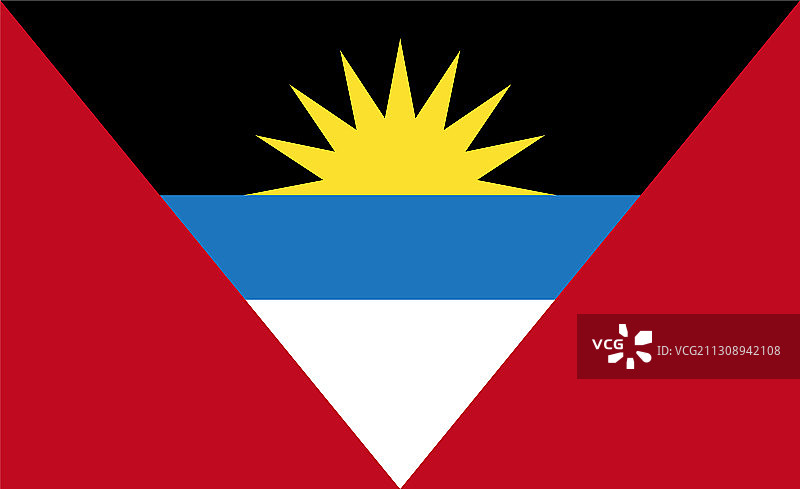 安提瓜和巴布达简约国旗图片素材