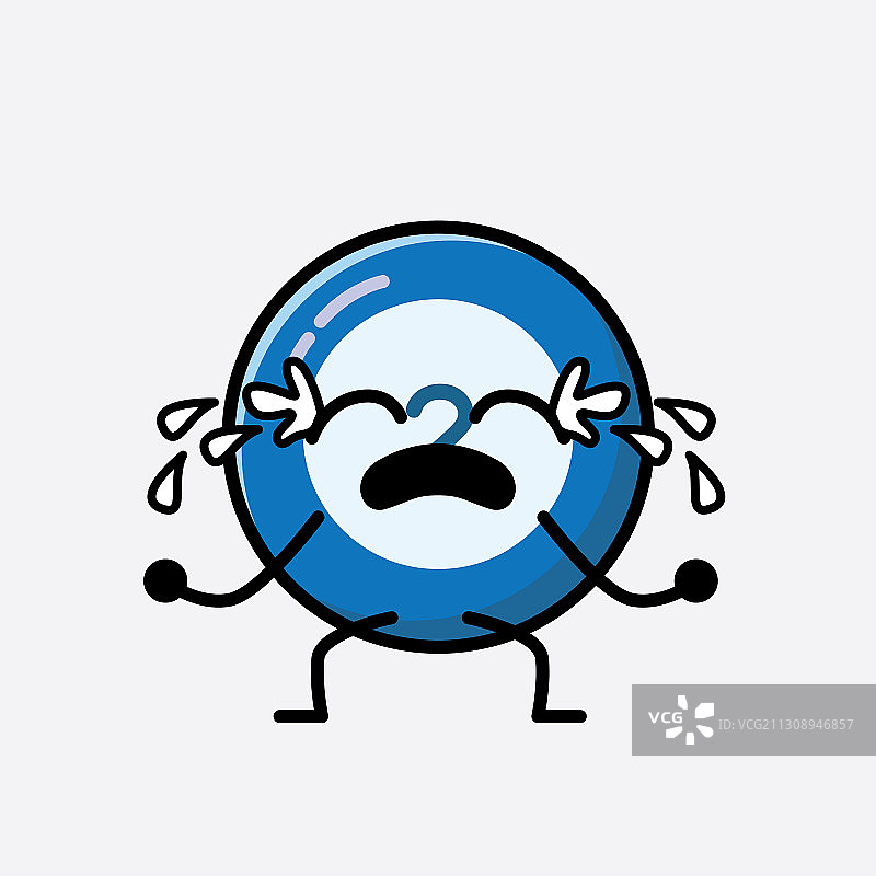 可爱的台球吉祥物人物在平图片素材