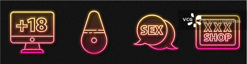 带18岁性监视器的对话气泡图片素材