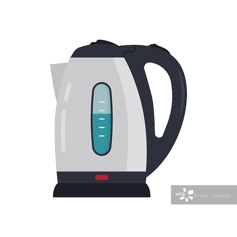 白色背景上的电热水壶图片素材
