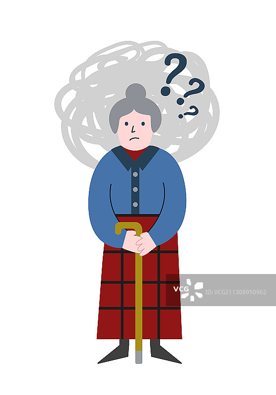 失忆老人失智症概念图片素材
