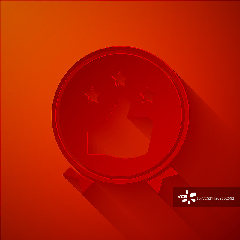 剪纸风格消费者或客户产品评级图标图片素材