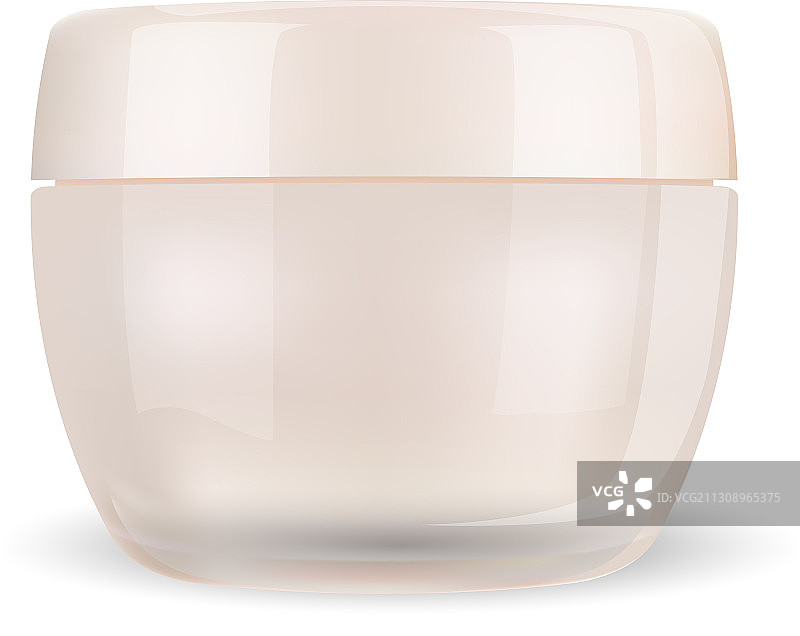 白色化妆品玫瑰玻璃霜罐图片素材