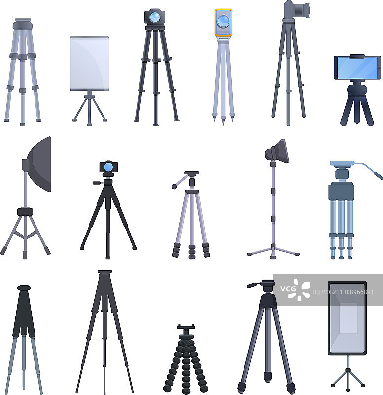 卡通风格的三脚架图标图片素材