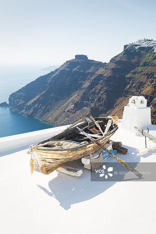 希腊海景与山脉风光图片素材
