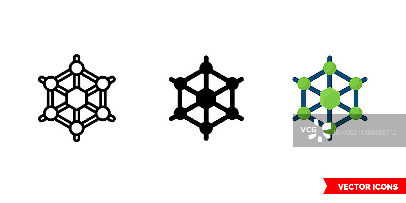 石墨烯图标三种样式独立标志图片素材