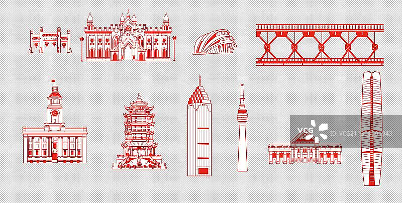 武汉城市建筑图片素材